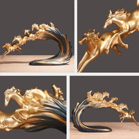 Thumbnail for Luxury White Gold Horse Crafts Decor Ornament Gifts Sculptures and Statues
