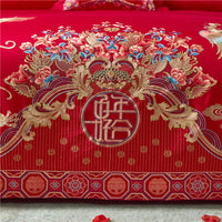 Thumbnail for Luxury Red Gold Phoenix Europe Wedding Duvet Cover Set, Egyptian Cotton 1000TC Bedding Set