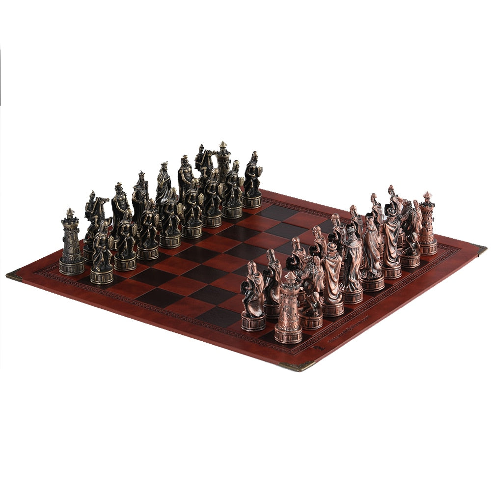 Metal Chess 32pcs Luxury Knight Dragon Sculptures and Statues
