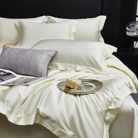 Thumbnail for Classic White Grey Egyptian Cotton 1000TC Bedding Set