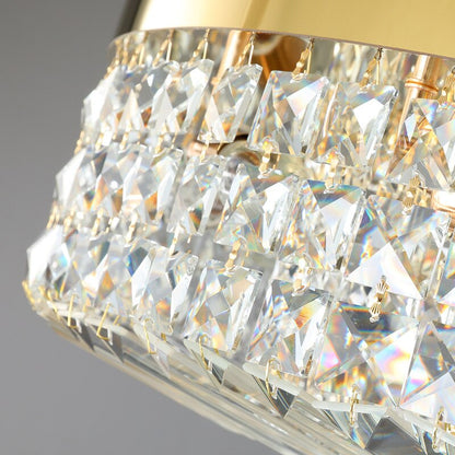 Modern Silver Gold Crystal Lighting Ceiling Chandelier for Dining Room Bedroom Decor