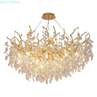 Thumbnail for Modern Luxury Gold Crystal Large Chandelier Lighting LED Branch Room Decoration