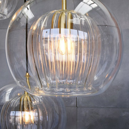 Modern Golden Glass Ball Lighting Pendant Hanging Lamp Living Room Decoration