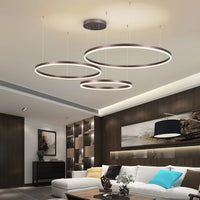 Thumbnail for Modern Lighting 2 to 5 LED Circle Rings Ceiling Chandelier Living Room Home Decor