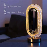 Thumbnail for Modern Luxury Crystal Table Oval USB Lamp Lighting Living Room Bedroom