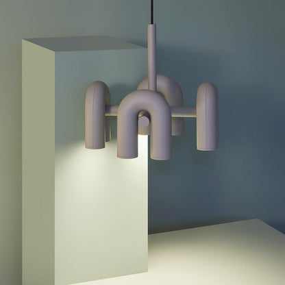 Black Grey Modern U Shape Lighting Chandeliers Ceiling Pendant Living Room Decoration