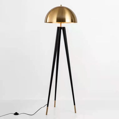 Golden Black Mushroom Head Metal Lighting Floor Lamp Living Room Bedroom Decor