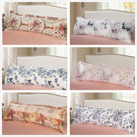 Thumbnail for English Floral Floral Printed 100% Mulberry Silk Long Pillowcase Smooth Soft  A23