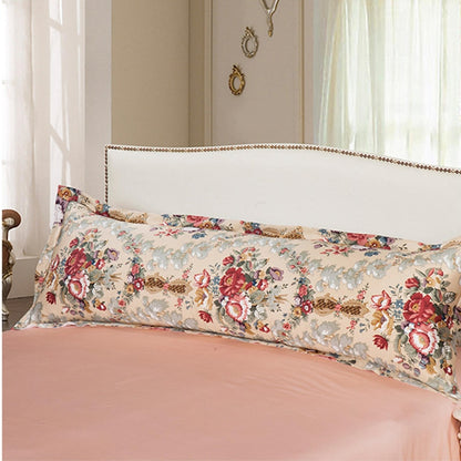 English Floral Floral Printed 100% Mulberry Silk Long Pillowcase Smooth Soft  A23