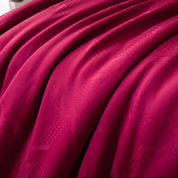 Thumbnail for Grey Red Burgundy Embroidery Satin Jacquard Duvet Cover Set, Egyptian Cotton 1400TC Bedding Set