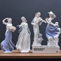 Thumbnail for Beauty Lady European American Ceramic Porcelain Sculptures and Statues Handicraft Wedding Gift