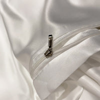 Thumbnail for Luxury White Gold Baroque Europe Embroidery Duvet Cover Set, Polyester Bedding Set