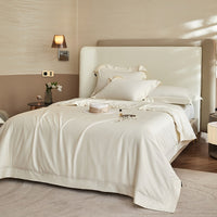 Thumbnail for Premium White Pink Cozy Soft Light Skin Wedding Hotel Grade Duvet Cover Set, 1400TC Pima Cotton Bedding Set