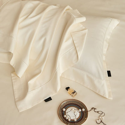 Premium White Pink Cozy Soft Light Skin Wedding Hotel Grade Duvet Cover Set, 1400TC Pima Cotton Bedding Set