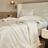 Thumbnail for Premium White Pink Cozy Soft Light Skin Wedding Hotel Grade Duvet Cover Set, 1400TC Pima Cotton Bedding Set