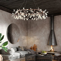 Thumbnail for Rose Gold Nordic Chandelier Art Lighting Hanging living Room Restaurant Kitchen Firefly Lamp Branch Round