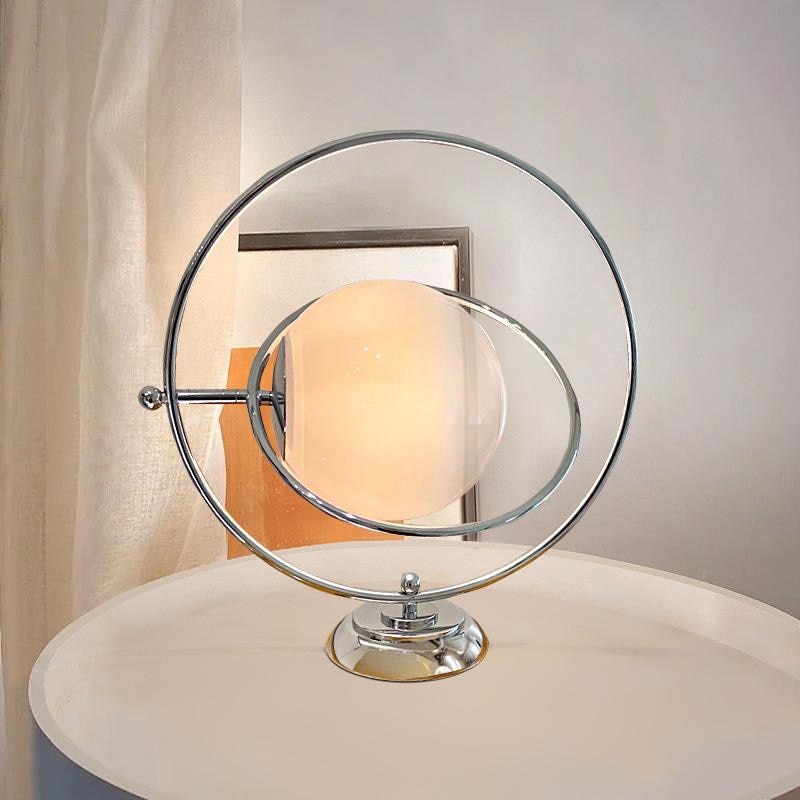 Nordic Glass Ball Universe Lighting Rotating Table Lamp Bedside Decorative