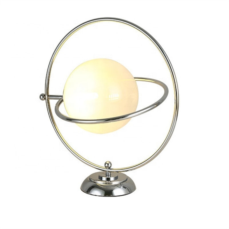 Nordic Glass Ball Universe Lighting Rotating Table Lamp Bedside Decorative