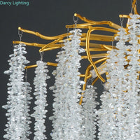 Thumbnail for Luxury Gold Crystal Europe Tassel Chandelier Lighting Living Room Pendant Lights Indoor