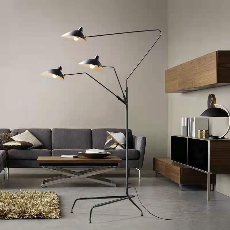 Premium Black Tripod Europe Lamp Lighting Living Room Adjustable Stand Bedroom Decor