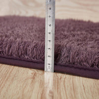Thumbnail for Nordic Brown Burgundy Fluffy Carpet Small Large Bedroom Rug Living Room