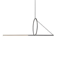 Thumbnail for Nordic LED Pendant Lighting Black Iron Line Strip Hanging Lamp Home Decor