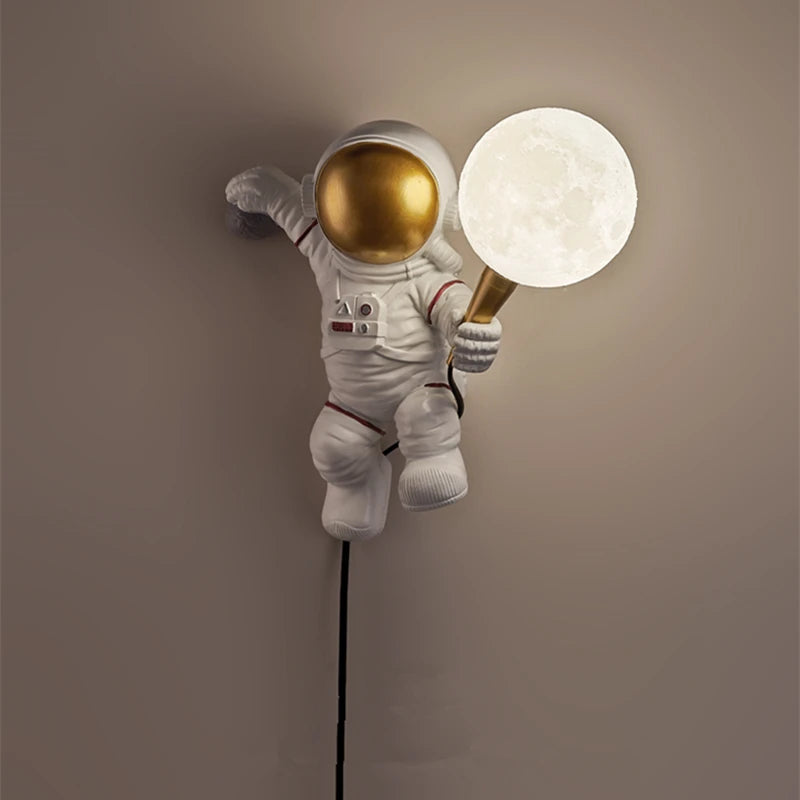 Astronaut Moon Lighting Children's room wall lamp kitchen dining room balcony decoration
