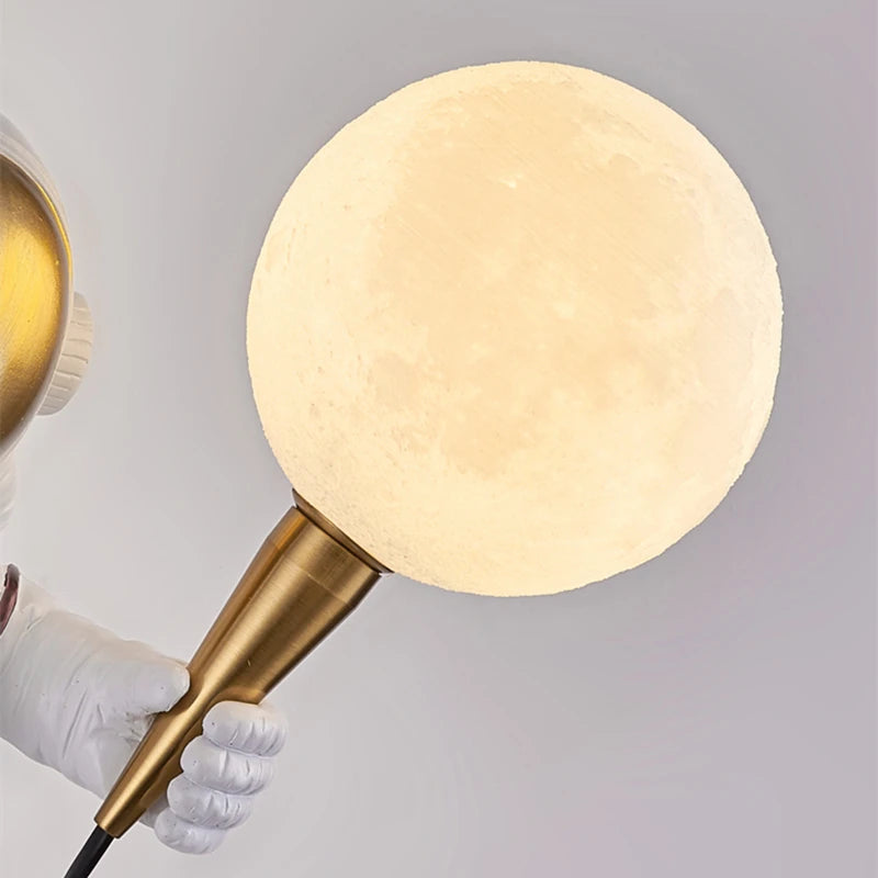 Astronaut Moon Lighting Children's room wall lamp kitchen dining room balcony decoration