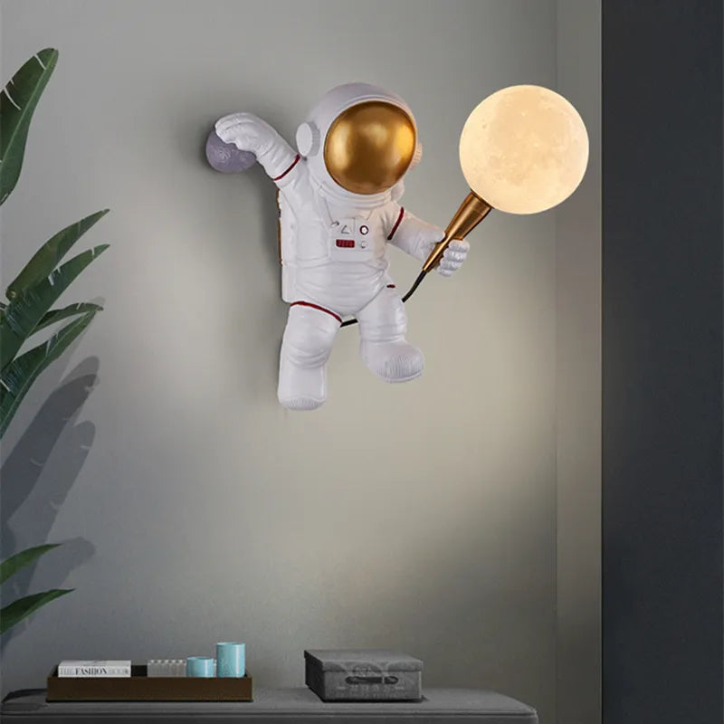 Astronaut Moon Lighting Children's room wall lamp kitchen dining room balcony decoration