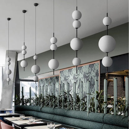 White Nordic Led Pendant Lighting Long Hanging Lamp Ceiling Chandelier for Dining Room