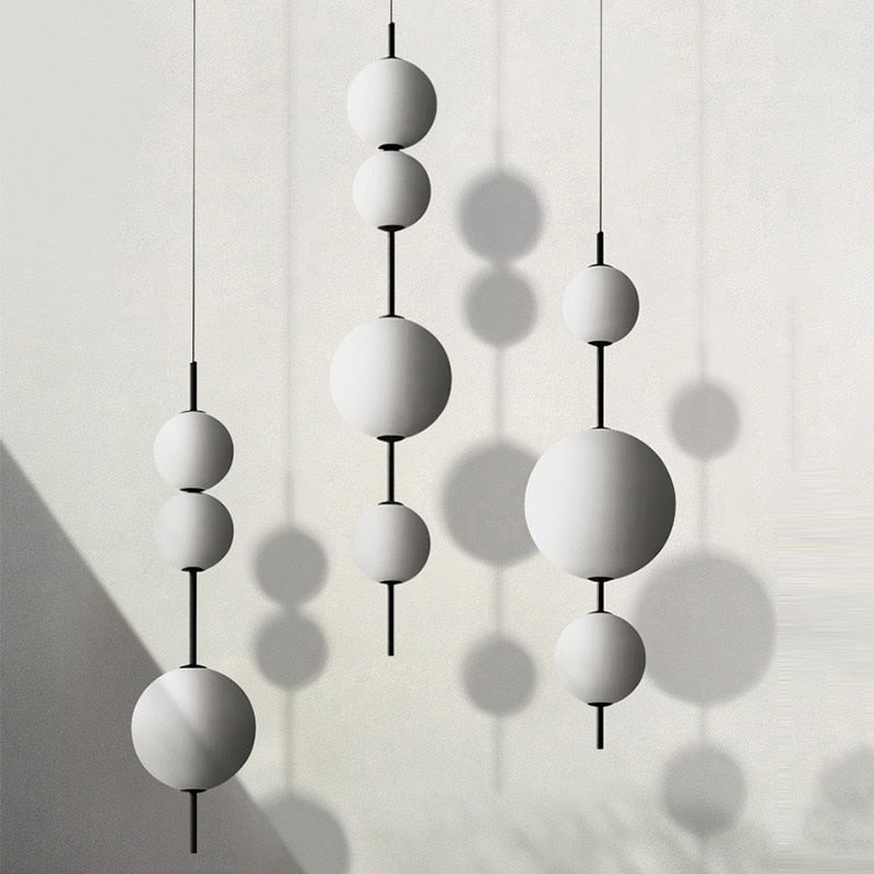 White Nordic Led Pendant Lighting Long Hanging Lamp Ceiling Chandelier for Dining Room