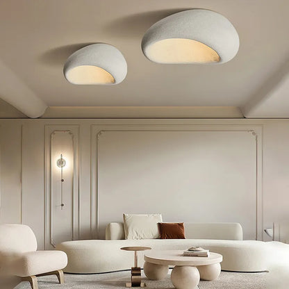 Minimal Stone White Grey Wind Led Lighting Ceiling Lamps Chandelier Dining Room Cafe Decor