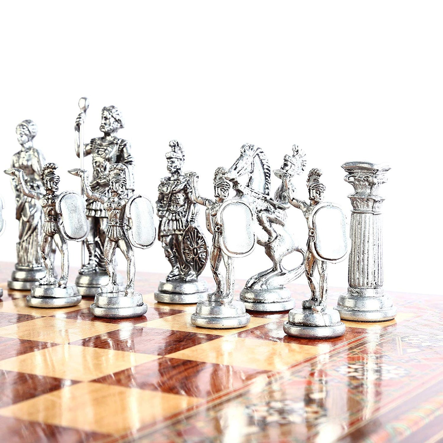 (Only Chess Pieces) Historical Antique Copper Rome Chess Pieces Sculptures and Statues (Board is Not Included)