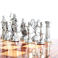 Thumbnail for (Only Chess Pieces) Historical Antique Copper Rome Chess Pieces Sculptures and Statues (Board is Not Included)