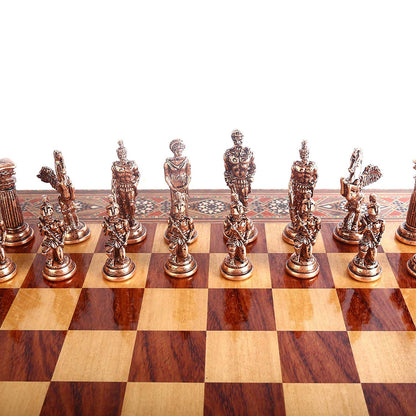 Pegasus Antique Copper Chess Se Natural Solid Wooden Sculptures and Statues