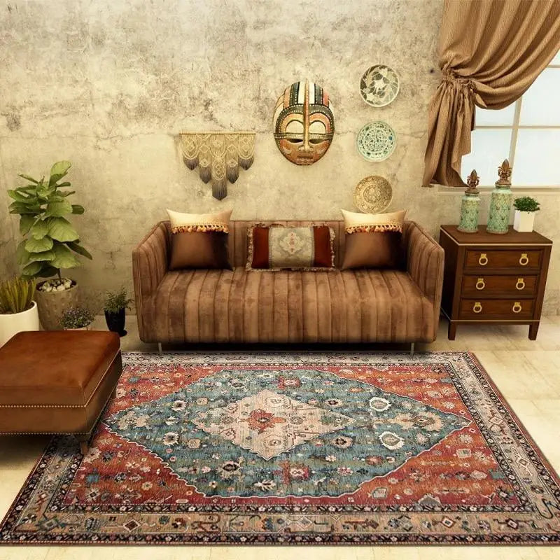 Luxury Persian Flower Rug Carpet Cozy Soft Home Decoration