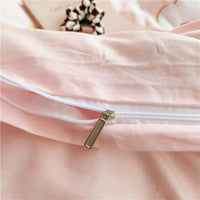 Thumbnail for Pink Happy Rabbit Strawberry Girls Kids Duvet cover Set, 100% Cotton Bedding Set