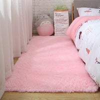 Thumbnail for Pink Grey Classic Carpet Shaggy Rugs for Children Soft Mat Living Room