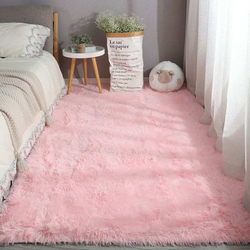 Pink Grey Classic Carpet Shaggy Rugs for Children Soft Mat Living Room