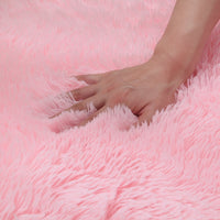 Thumbnail for Pink Grey Classic Carpet Shaggy Rugs for Children Soft Mat Living Room
