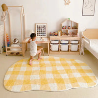 Thumbnail for Minimal Yellow Green Soft Large Area Living Room Rug Carpet Children's Room