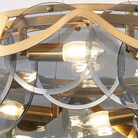 Thumbnail for Gold Smoke Glass Chandelier Lighting Luxury For Bedroom Dining Room