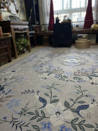 Thumbnail for Retro Boho Bird Floral Rug Carpet Large Area Living Room Balcony