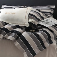 Thumbnail for Premium Grey White Marble Pattern Duvet Cover Set, 600TC Brushed Cotton Bedding Set