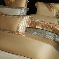 Thumbnail for Luxury Gold Orange Horse Lace Palace European Silky Duvet Cover, 1200TC Egyptian Cotton Bedding Set