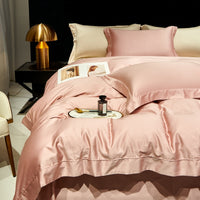 Thumbnail for Luxury Champagne Pink Premium European Duvet Cover Set 1400TC Pima Cotton Bedding Set
