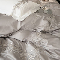 Thumbnail for Luxury Leaf Baroque Cozy Embroidery Soft Duvet Cover Set, 1000TC Egyptian Cotton Bedding Set