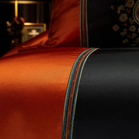 Thumbnail for Black Red Gold Luxury Baroque Palace Embroidery Patchwork Duvet Cover, Egyptian Cotton 1000TC Bedding Set