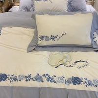 Thumbnail for Pink Rose Christian European Premium Duvet Cover Set, 1000TC Egyptian Cotton Bedding Set