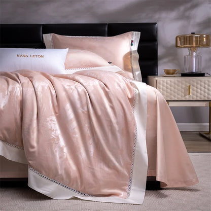 Luxury Gray Silky Soft Modern Hotel Grade Duvet cover, Natural Lyocell Cotton Bedding Set